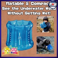 Reef Tourer Inflatable Underwater Sea Scope for Kids and Adults Compact Snorkeling Gear Blue