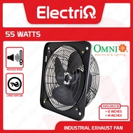 Electriq l Omni Industrial Wall Mounted Exhaust Fan 12/14inch with Grille