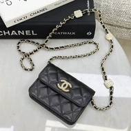 香奈兒Chanel浮雕雙C水鑽鏈條包 小廢包