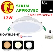 [SIRIM APPROVED] YET 555 12W 555 18W 12WDOWNLIGHT WARM WHITE 3000K COOL WHITE 4000K DAYLIGHT 6500K 5