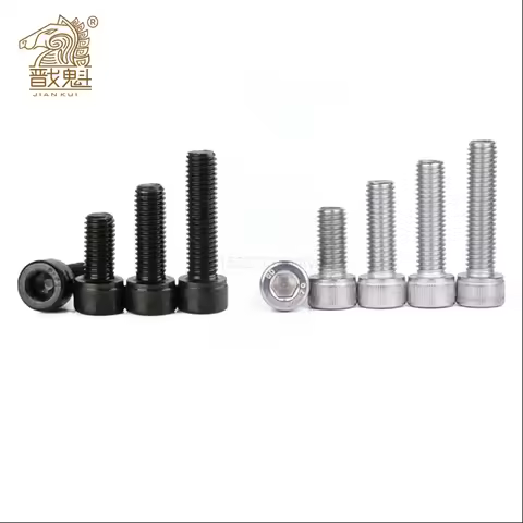 10pcs M3 M4 M5 M6 M8 304 A2 Stainless Steel Black grade 12.9 steel DIN912 Hexagon Hex Socket Head Ca