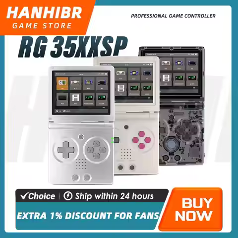 ANBERNIC RG35XXSP Portable Flip Retro Handheld Game Console 3.5'' IPS Linux OS 3300mAh Portable Vide
