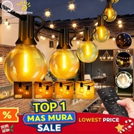 G40 Solar Outdoor Waterproof Lights LED Bulbs Commercial Shatterproof String Lights Powered Patio