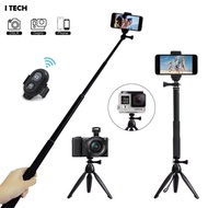 I TECH Selfie Stick Tripod Extendable Selfie Stick Monopod with Integrated Tripod and Bluetooth Remo
