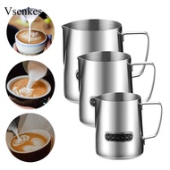 [Vsenkes] Stainless Steel Milk Frothing Pitcher Cappuccino Jugs Milk Frothing Mug