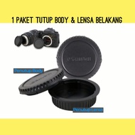 1 Set Rear Cap Tutup Body &amp; Lensa Canon 77D 700D 750D 760D 860D