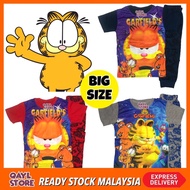 Pyjamas Garfield JC Big size (Tag 10-16) Jersey Cotton for Kids Boy Girl Clothing Set / Baju Tidur K