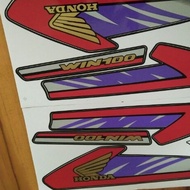 Honda win 100 97 red stamp set - super sticky waterproof