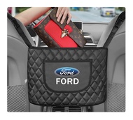 หนังเก้าอี้หลังรถกระเป๋าจัดระเบียบมัลติฟังก์ชั่กระเป๋าเก็บของสำหรับ Ford Focus Fiesta Ranger Mondeo Falcon Flex S-MAX Kuga