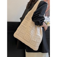 beach bag knitting shoulder bag large capacity knitted shoulder bag