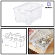 IKEA-SAMLA Box with lid, transparent 28x20x14 cm/5 l