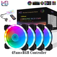Wovibo 120mm Fan RGB Case Fans Argb Mute Cooler Pc Computer 6PIN Cooling 12cm Ventilador Motherboard Synchronize Aura Sync