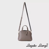 Legato Largo Lineare 輕量小法式兩用手提斜背貝殼包- 淺咖啡