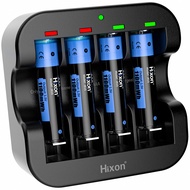 1.5V Rechargeable Lithium AAA Batteries-Full Recharged 4-Pack with Ultra Fast Charger,1100mWh High-C