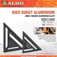 Siku Sudut Aluminium / Siku Sudut Segitiga/ Penggaris Siku Merk Aldo