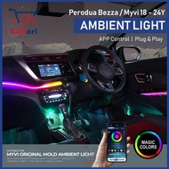PERODUA MYVI 2018-2024 OEM INTERIOR LED AMBIENT LIGHT LAMP LIGHTS / PERODUA BEZZA OEM AMBIENT LIGHT 