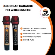 ISOLO Car KTV FM Wireless Microphone Karaoke Handheld Rechargeable Built-In Battery 1000mAh