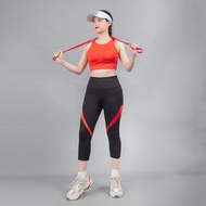 Bộ đồ thể thao Gladimax Quần lửng G08 phối màu - Áo bra Lotus B08 croptop thun cao cấp chạy bộ tập g