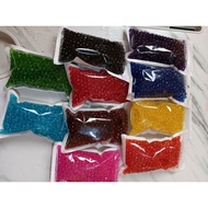 6mm lantern beads, 6mm globe acrylic beads, clear acrylic/mote, 6mm ac/mote