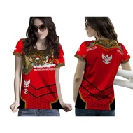 Baju Kaos T-shirt Wanita 17 Agustus HUT RI KE-78 Fullprint Terbaru