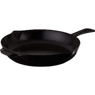 STAUB Cast Iron Enameled Frying Pan, Black Matte, 10-Inch, 1222625