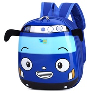 School Backpacks For Boys Bags Backpacks Tayo Bus Models - Blue