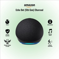 Echo Dot (5th Gen 2022) | With bigger vibrant sound Charcoal