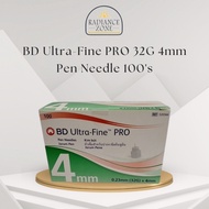 BD Ultra-Fine PRO 32G 4mm Pen Needle 100's