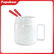 Woeuri Cheese Fondue Cup 130ml Ceramic Chocolate Fondue Mug Mini Melting Pot Butter Warmer for Caram