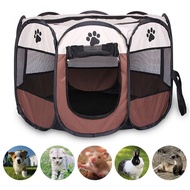 Portable Folding Pet Tent Dog House Octagonal Cage For Dog Cat Tent Playpen Puppy Kennel Easy Operation Fence Outdoor