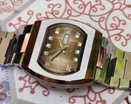 นาฬิกา Mido Multi star automatic หน้าน้ำตาล สภาพสวย จอทีวี เดิม ๆ เดินปกติ