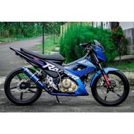 [Terlaris] Knalpot Fullsystem Sj88 Satria Fu Karbu Rr S1 Bluemoon