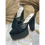 Johana black party shoes 15cm platform
