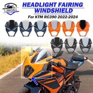 LJBKOALL RC390 Front Headlight Fairing Screen Cowl Cover Motorcycle Front Windshield Windscreen Air 