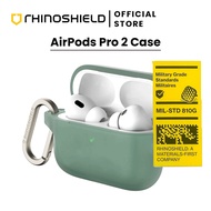 [RhinoShield] AirPods Pro 2 Case With Carabiner Impact Resistant TPE Cover Compatible With Wireless Charging