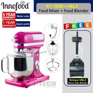 INNOFOOD KT-B7/KT-7500 STAND MIXER (HEAVY DUTY)+ORIMAS VBL2 COMMERCIAL BLENDER (PINK)