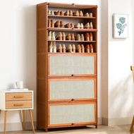 Shoe Cabinet simple multi-layer Bamboo Dustproof Breathable Shoe Rack Home doorway outdoor shoe cabinet Storage cabinet