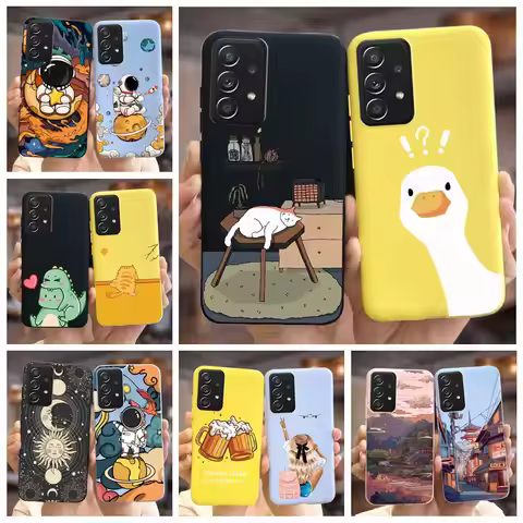 For Samsung Galaxy A32 Case A52 A52s A72 Stylish Painted Cover Soft TPU Phone Case For Samsung A32 G