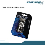 BETO Tool Set 9 IN 1 CBT - 332H9 L Key for Folding Bikes, MTB Road Bikes