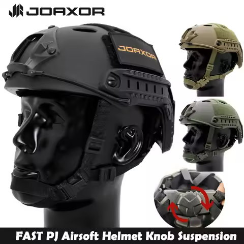 JOAXOR FAST PJ Helmet Airsoft TacticsHelmets ABS Outdoor CS Paintball Shooting Game Protective Equip