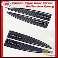 MUGEN Carbon Style Door Mirror Epoxy SPOON Carbon Style Door Mirror Epoxy ( reflective rubble badge 