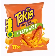Barcel Takis Nacho Cheese Flavored Rolled Tortilla Chips,Fiesta Size 17 oz(Ready Stock)