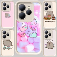 M-17 Pusheen White Paint Casing for Tecno POP 9 Spark GO1S Pova 5 20 GO1 GO2 4 6 8 7 Pro GO 2024 202