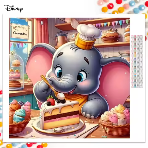 Disney Diamond Mosaic Dumbo Painting Cross Stitch Embroidery Cartoon Picture Of Rhinestones Full Rou