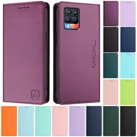 For Realme 8 Pro Wallet Slot Case For Realme 8 pro RMX3081 Cover on for OPPO Realme8 5G 8Pro Phone M