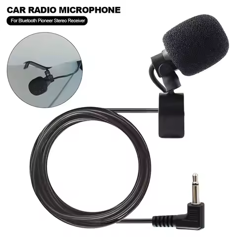 Car Audio Microphone Radio 3.5MM Microphone Plug Wired Mic 3m Cable for Bluetooth-compatible Pioneer