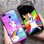 YS-97 Unicorn HD Glass Casing for OPPO A7 A12 A12S A11K A5S F9 F7 F5 Realme 2 Pro