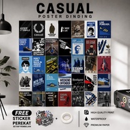 40 Casual Aesthetic Wall Posters 260gsm - Casual Design A6 Size