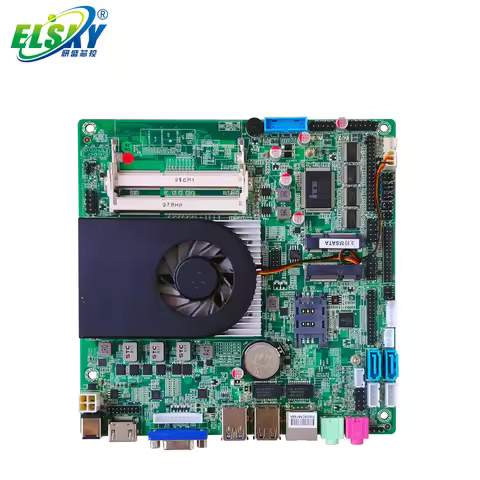 ELSKY X86 Mini-ITX motherboard with cpu and ram 7th Gen Core I7 DC 12V/19V Power Supply COM RS232/42