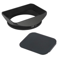 72mm Square Metal Screw-in Mount Lens Hood Shade with Cap for 72mm Canon Nikon Sony Leica Leitz Carl